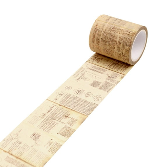 Masking Tape Gothic Type DIY Decor Retro Adhesive Washi Tape for Scrapbooking Black Washi