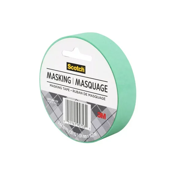 Masking Tape Green: Mint Green Colored Masking Tape, 0.94" Width, 720" Length, Art & Stationery Use
