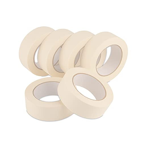 Masking Tape Wide 1.5 Inches, General Purpose Masking Tape Bulk Pack, 6