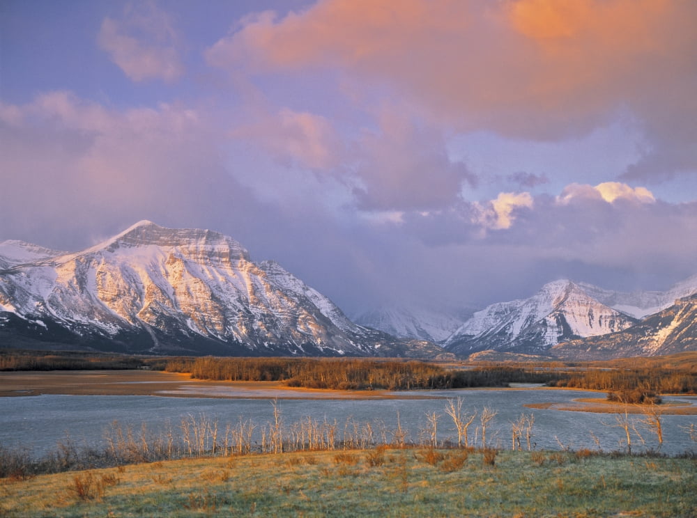 Maskinonge Lake And The Border Ranges Waterton Lakes National Park Alberta Canvas Art - Darwin Wiggett Design Pics (17 x 13)