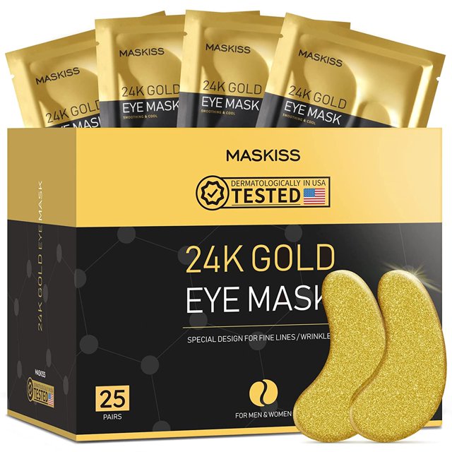 Maskiss 25Pairs 24K Gold Under Eye Patches, Eye Mask, Eye Patches for