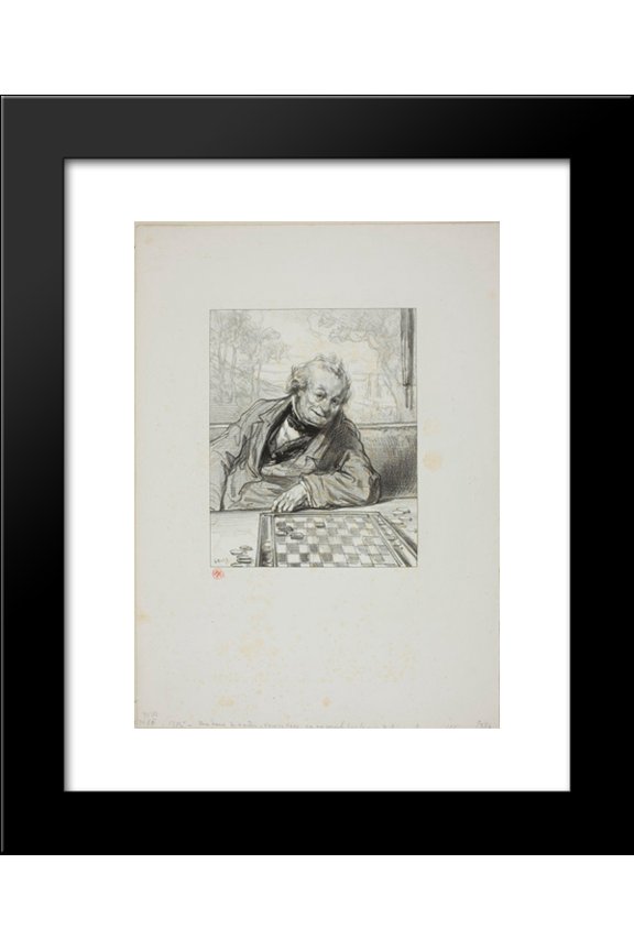 Masks and faces Keeping a Queen, you see 20x24 Framed Art Print by Paul Gavarni