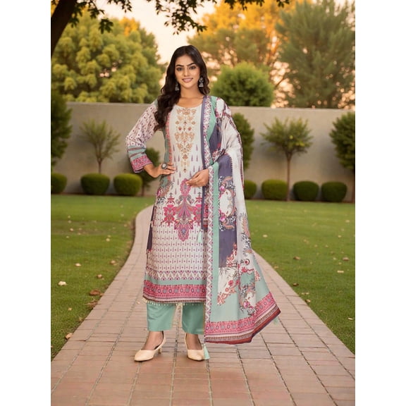 Masleen Digital Printed Traditional Salwar Kameez, Cultural Wear for Women