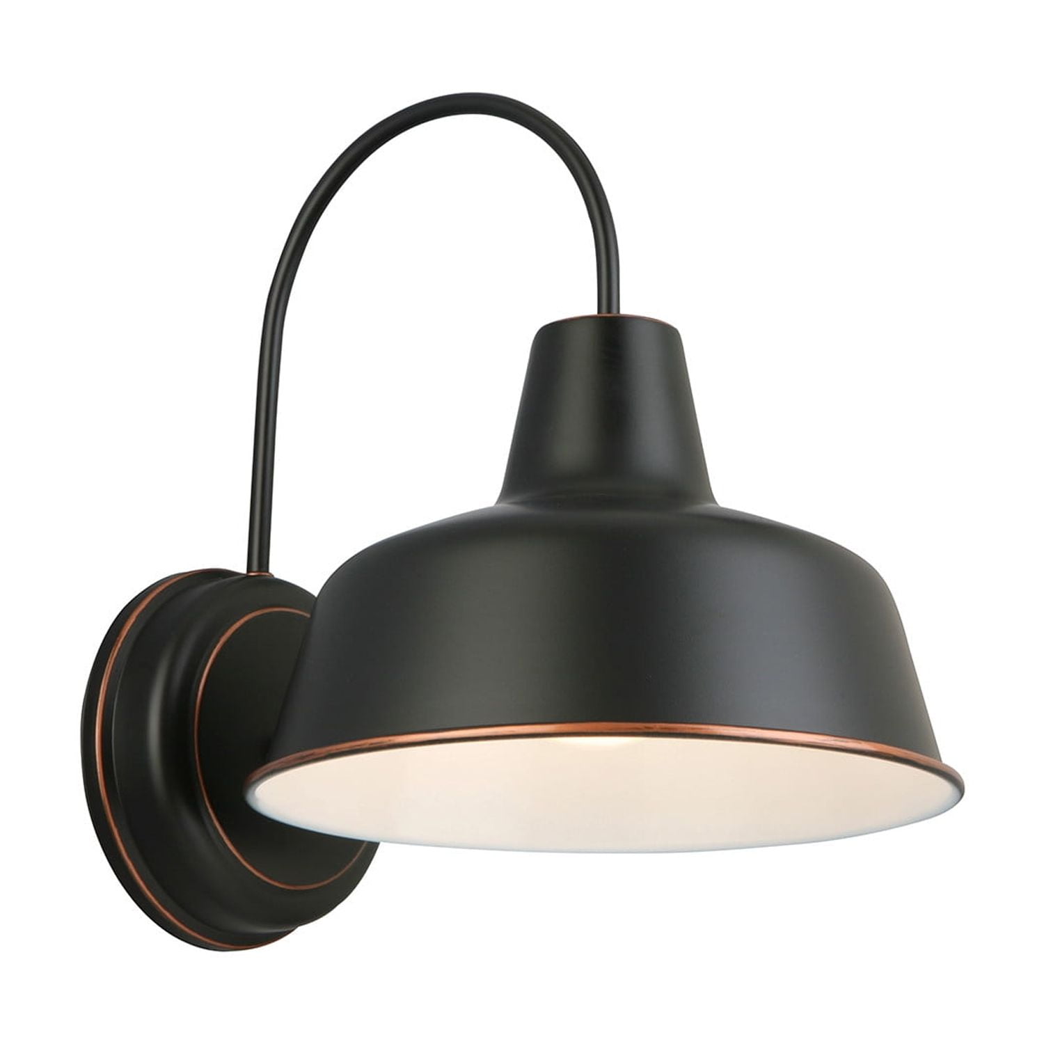 Mason Barn Light Indoor/Outdoor Wall Mount Modern Industrial Farmhouse Design House Wall Light for Patio, Garage, Bathroom, Office, Kitchen, 8-Inch, Oil Rubbed Bronze, WM451950