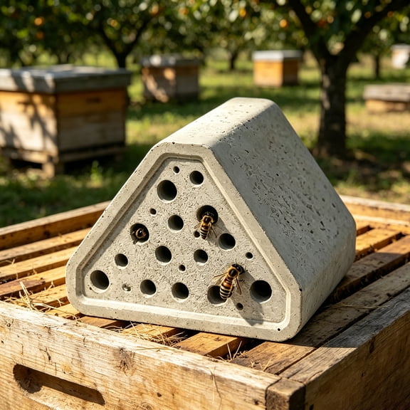 Mason Bee House, House Natural Ceramic Hotel For Solitary Pollinator Nesting Habitat For Garden Outdoor Shelter
