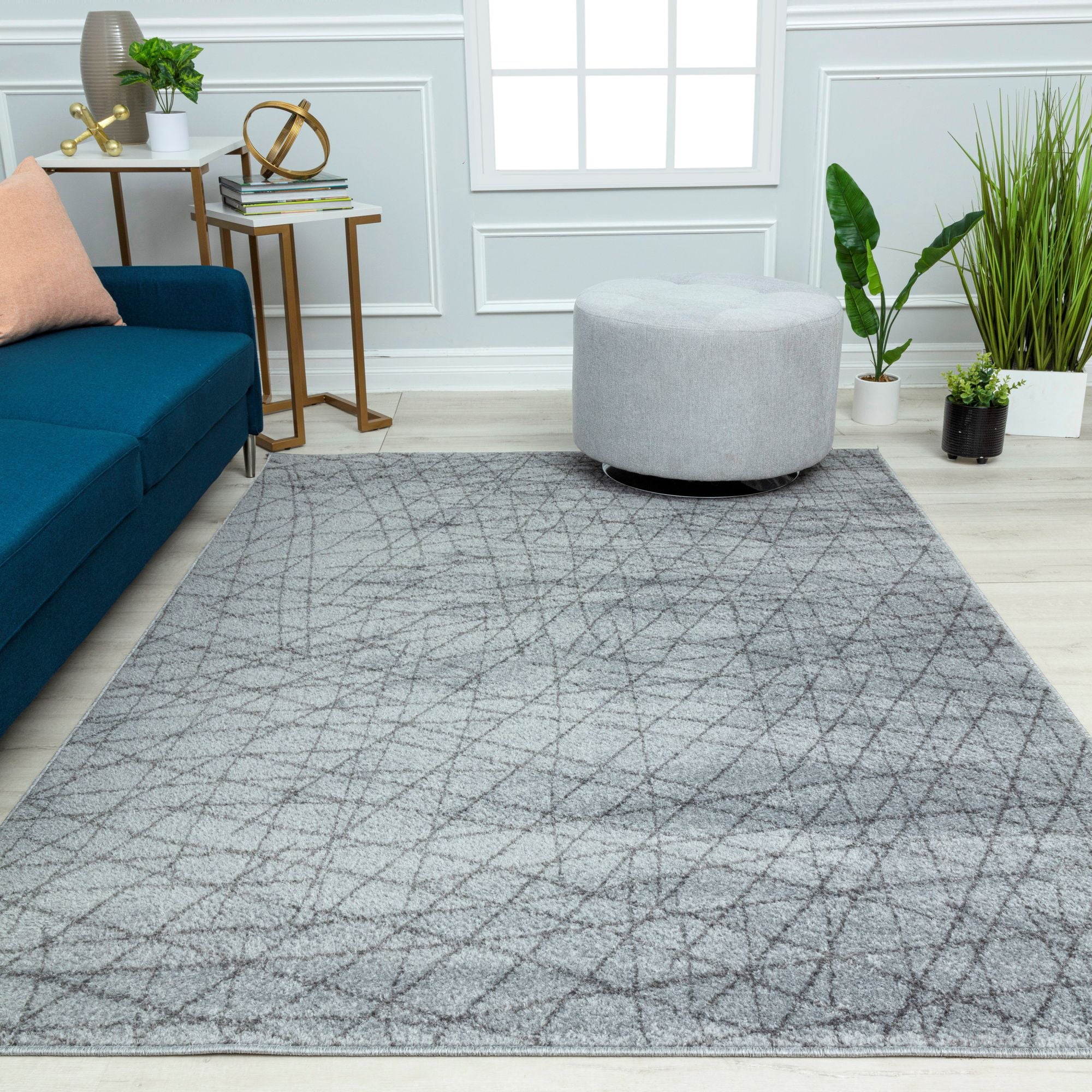 Mason Brooks Azure AZ65C Steely Gray Geometric Contemporary Gray Area Rug, 8'3" X 10'0"