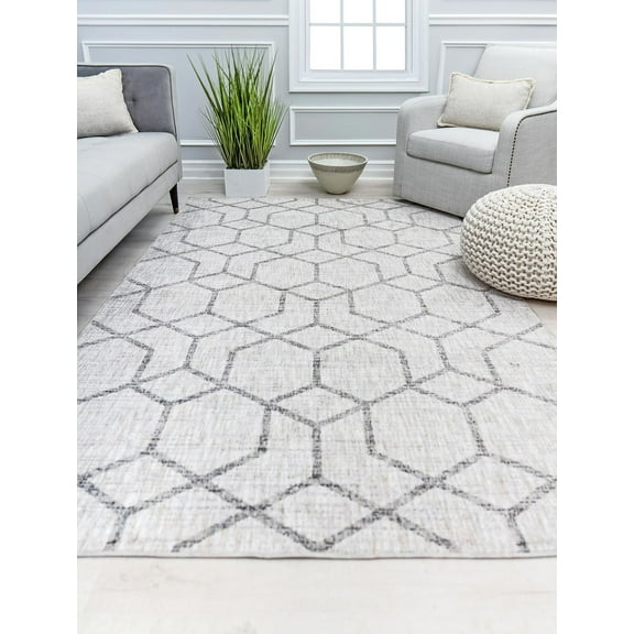 Mason Brooks Cressida CA25A Gray Stone Geometric Contemporary Gray Area Rug, 2'6" x 8'