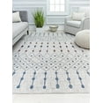 thumbnail image 1 of Mason Brooks Cressida CA75A La Paloma Gray Moroccan Tribal Ivory Area Rug, 8'0"X10'0", 1 of 10