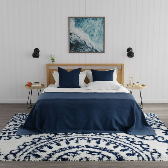 Mason Brooks Indigo Shag CG15A Transitional Geometric 2'6" X 8' Area Rug