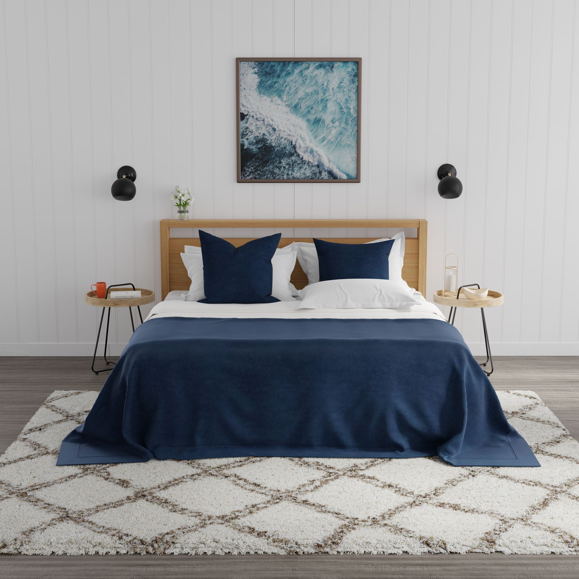 Mason Brooks Indigo Shag CG20A Transitional Geometric 2'6" X 8' Area Rug