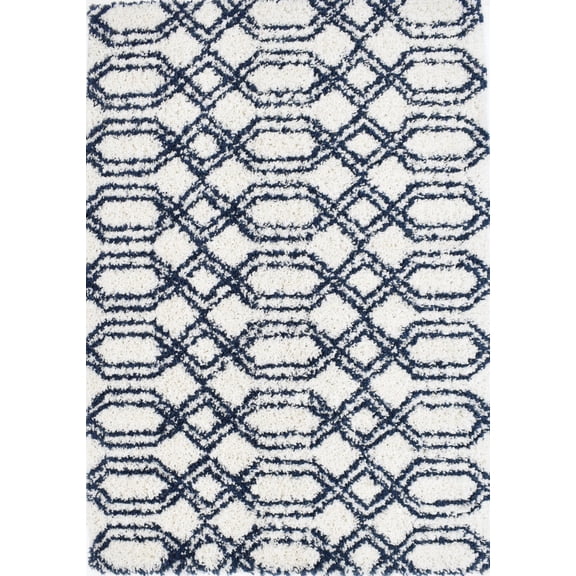 Mason Brooks Indigo Shag CG25A Transitional Geometric 2'6" X 4' Area Rug