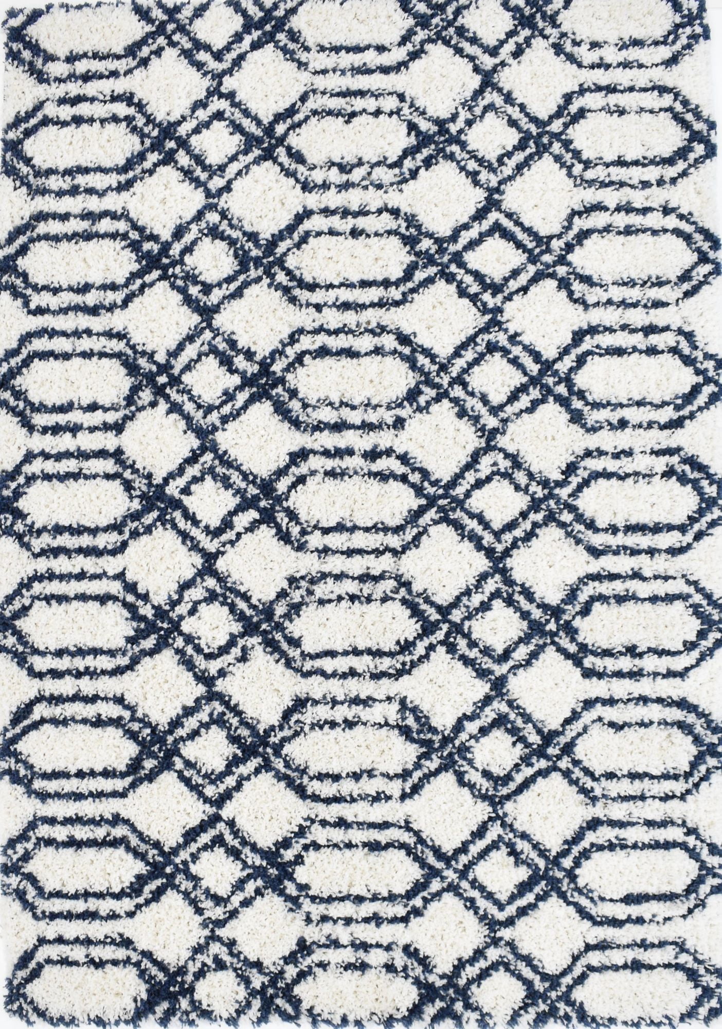 Mason Brooks Indigo Shag CG25A Transitional Geometric 2'6" X 8' Area Rug