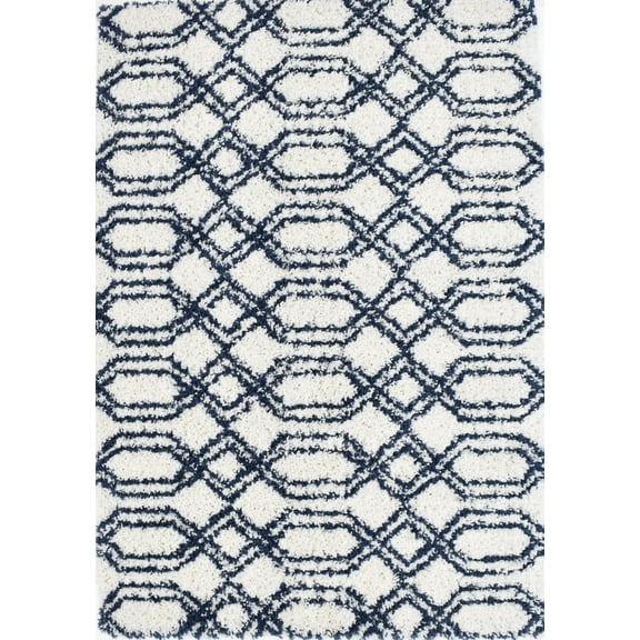 Mason Brooks Indigo Shag CG25A Transitional Geometric 2'6" X 8' Area Rug