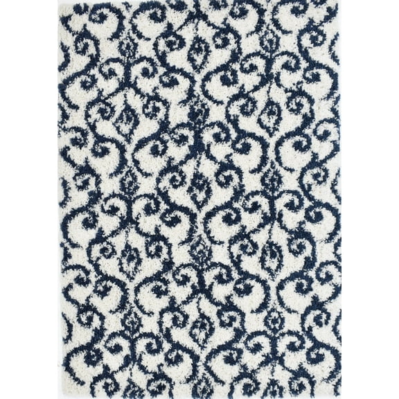 Mason Brooks Indigo Shag CG35A Transitional Geometric 8'3" X 10'0" Area Rug