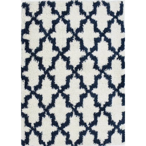 Mason Brooks Indigo Shag CG60A Transitional Geometric 8'3" X 10'0" Area Rug