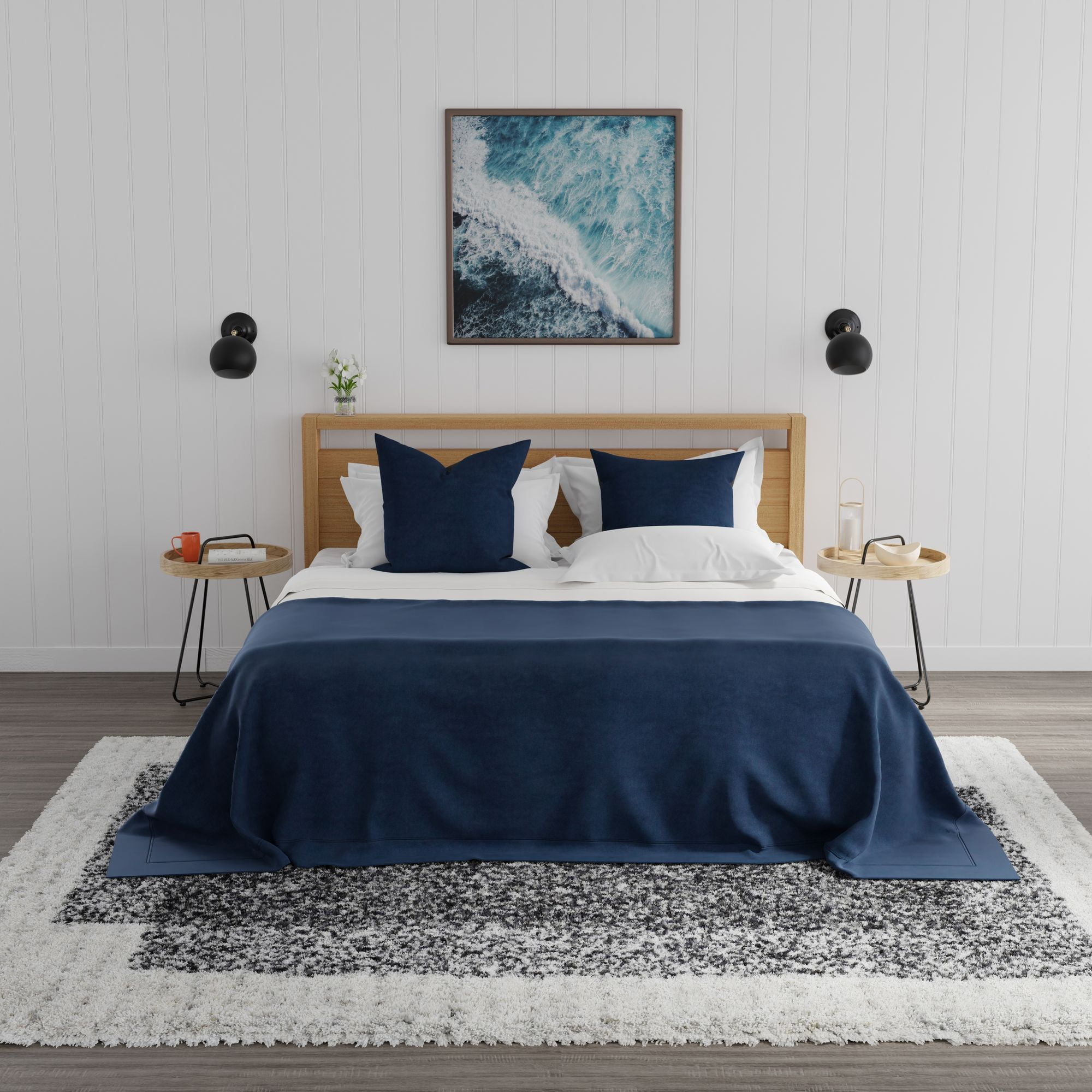Mason Brooks Indigo Shag CG70A Transitional Geometric 2'6" X 8' Area Rug