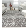 thumbnail image 1 of Mason Brooks Ryder KN10C Inky Charcoal Moroccan Tribal Gray Area Rug, 2'6" x 4', 1 of 8