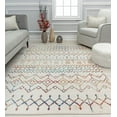 thumbnail image 1 of Mason Brooks Ryder KN40A Festive Brilliance Moroccan Tribal White Area Rug, 2'6" x 8', 1 of 9