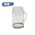 thumbnail image 1 of Mason Craft & More Glass 1 Gallon Pitcher with Removable Plastic Lid and Silicone Base, Tan, Useful for Serving Chilled Drinks, 1 of 6
