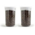 thumbnail image 1 of Mason Craft & More 2 Piece Medium Clear Plastic Tall Food Storage Canisters Containers Set Airtight Dishwasher Safe, 29 oz., 1 of 6