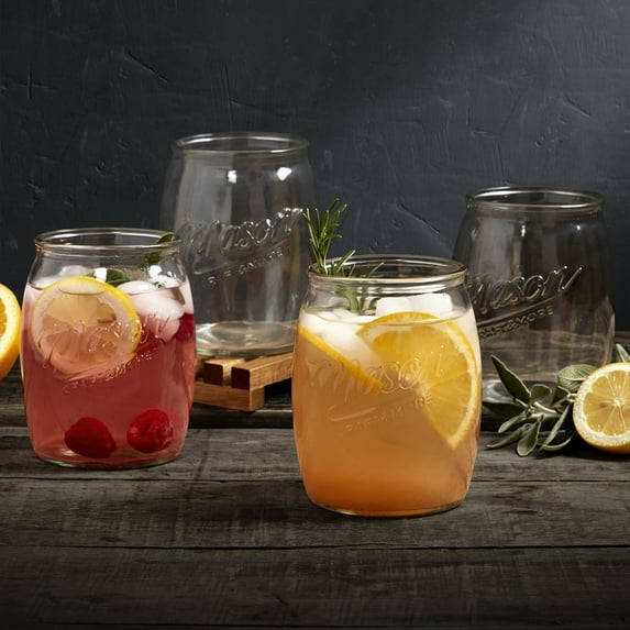 Mason Craft & More 24 oz Glass Drinking Jar (Set of 4)