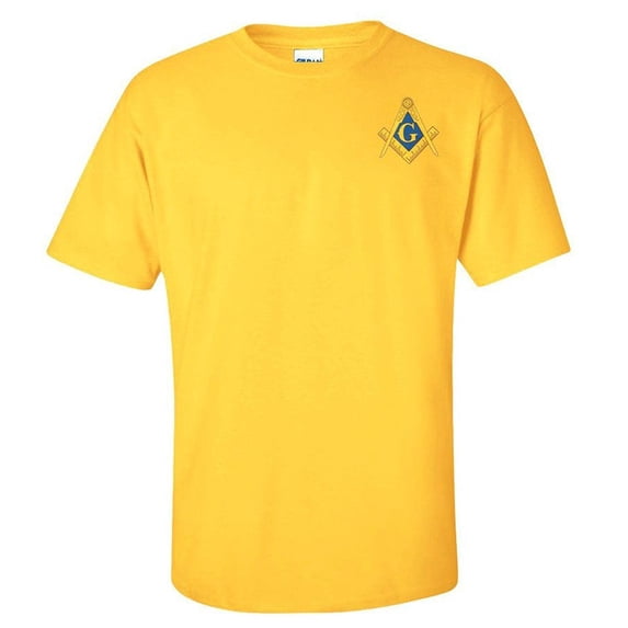Mason/Freemason Crest Tee 2X-Large Gold