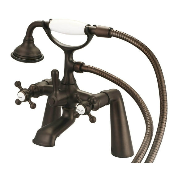 Mason Hill Collection Clawfoot Tub Deck Mount English Telephone Faucet with Handshower