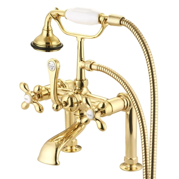 Mason Hill Collection Clawfoot Tub Deck Mount English Telephone Faucet with Handshower