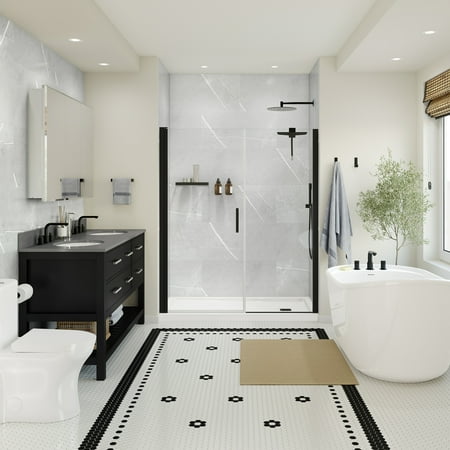 Mason Hill Glue-Up Alcove Shower Wall Tiles Kit