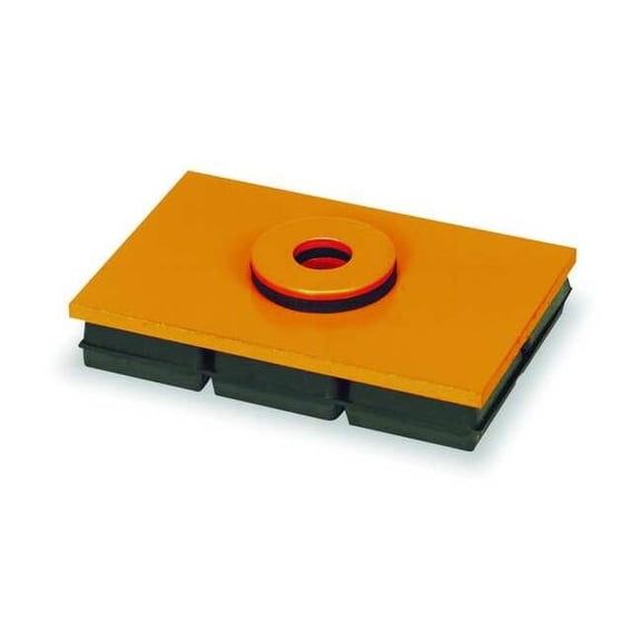 Mason Industries Vibration Iso Pad,10x10x3/4 In,w/Hole 2LVR2