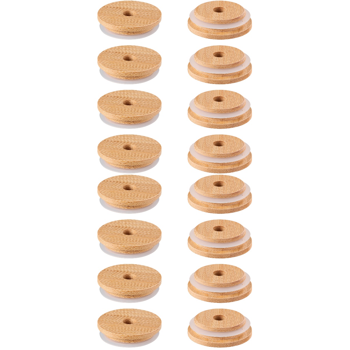 Mason Jar Bamboo Lid Round Bottle Cap Glass Cup Covers for Drinks Lids