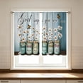 thumbnail image 1 of Mason Jar Daisy Butterfly God Quote Kitchen Curtain,Short Panel Window Valance for Sink,Breakfast Nook,Home Decor, 1 of 5