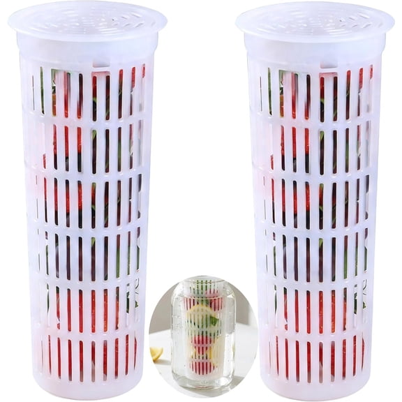 Mason Jar Fruit Infuser Basket For Wide Mouth Half Gallon Mason Jug Or larger Water Infuser Pitcher Filter Grade Strainer For Fruit Infused Water, Iced , Lemonade, Sun -2 Set