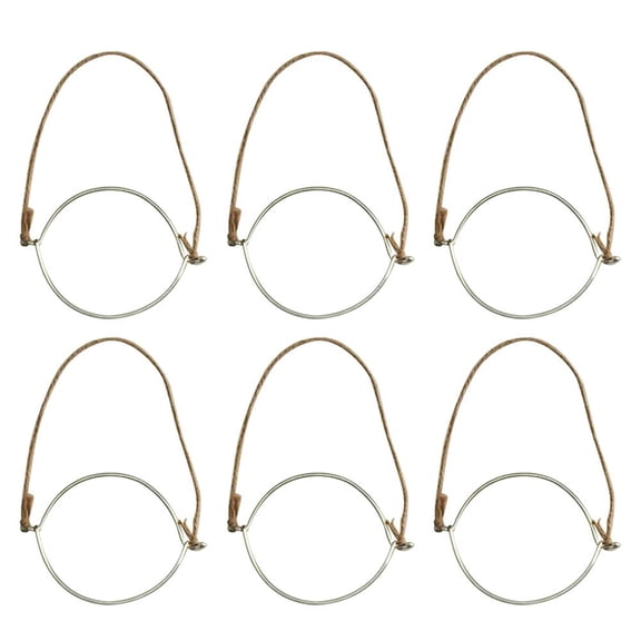 ULTNICE 6Pcs Multi Color Jar Rope Handles Easy Install Tinplate Mason Jar Hooks for Wedding Party Home Decor