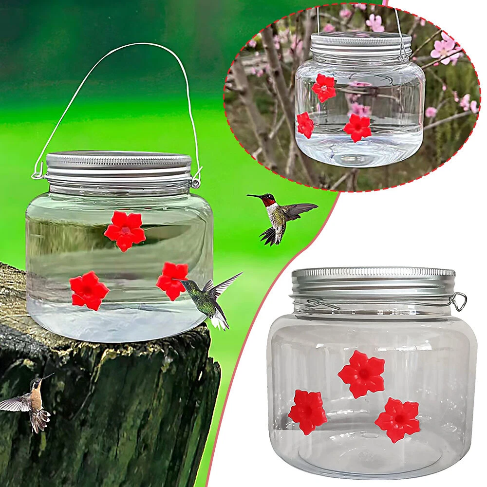 Mason Jar Hummingbird Feeder Upgrade Hummingbird Feeders For Outdoors Hanging Jq