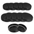 thumbnail image 1 of Mason Jar Lids, 18 pack Plastic Storage Lids with Seals, 10 Regular Mouth 8 Wide Mouth (Black), 1 of 6