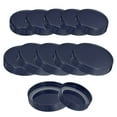 thumbnail image 1 of Mason Jar Lids, 18 pack Plastic Storage Lids with Seals, 10 Regular Mouth 8 Wide Mouth (Navy Blue), 1 of 6