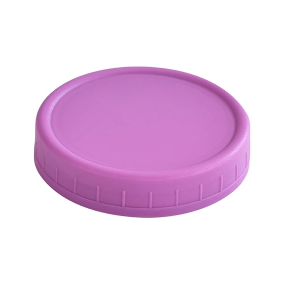 Mason Jar Lids - Colored Plastic Mason Lids Regular Mouth, Leak Proof Canning Covers with Silicone Rings for Ball, Reusable Can Tops Caps Covers for Jars