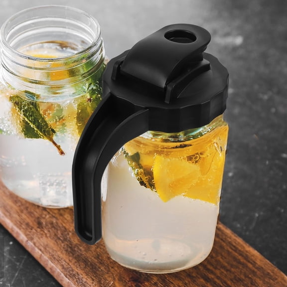 Mason Jar Lids For Drinking With Wide Mouth Design Made Of PP 1Pcs