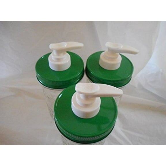 Mason Jar Lotion/Soap dispenser - Grabber Green Triple Pack