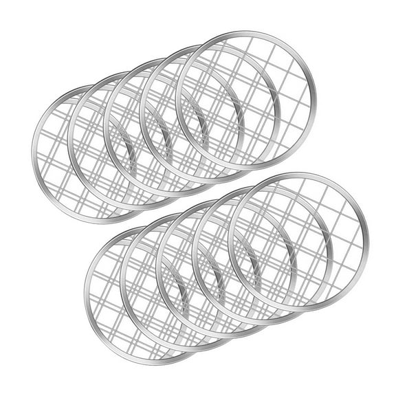 Leifggao 10Pcs Mason Jar Flower Frog Holder Flower Insert Grid for Floral Arrangement