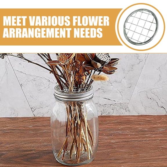 10 Pcs Jar Mesh Sheets Stainless Steel Grillwork for Flower Vase Arrangement Tools and Supplies