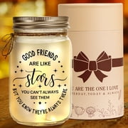 Mason Jar Night Light for Bestie, Birthday Day Gifts for Women, Home Decoration Lights, Personalized Mason Jar Mothers Day Christmas Gifts for Best Friends Sist