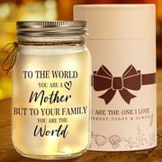 Mason Jar Night Light for Mom, Christmas Gifts for Mom, Home Decoration Lights, Personalized Night Light Birthday Thanksgiving Mothers Day Gift For Mom From Dau