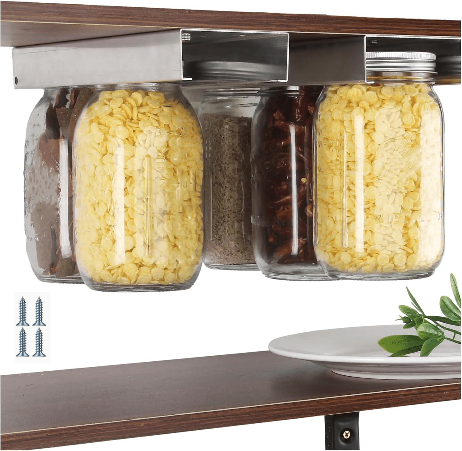 Bell Jar Racks Mason Jar Organizer, Mason Jars Rack for Food Storage, Canning Jar ...