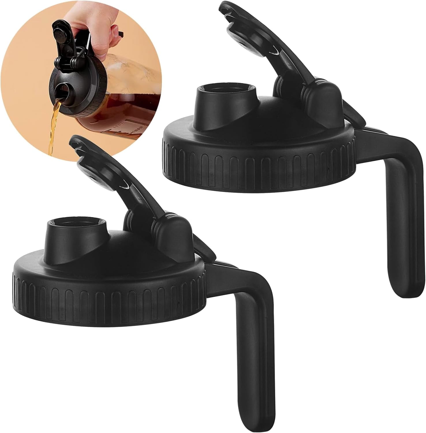 Mason Jar Pour Spout Lid for Wide Mouth Mason Jars, Mason Jar Pitcher