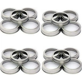 Mason Jar Replacement Rings or Durable & Rustproof Tinplate Metal Bands/Rings for Mason Jar, Canning Jars,Storage,set of 20 wide mouth,F156779