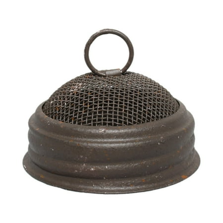 Mason Jar Screen Dome Lid with Textured Brown Finish