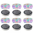 thumbnail image 1 of Mason Jar Solar String Lights Lid, Upgraded Antirust Waterproof 6 Pack 20 LED Fairy Firefly Jar Lids String Lights Kit (with Hangers) for Patio Garden Wedding Easter Decoration - White, 1 of 6