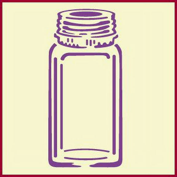 Mason Jar Stencil - DIY Custom Wedding Romance Romantic Cupid Love Lovebird Decorations Template Reusable Laser Cut Mylar Template for Painting Home Decor Crafts - The Artful Stencil